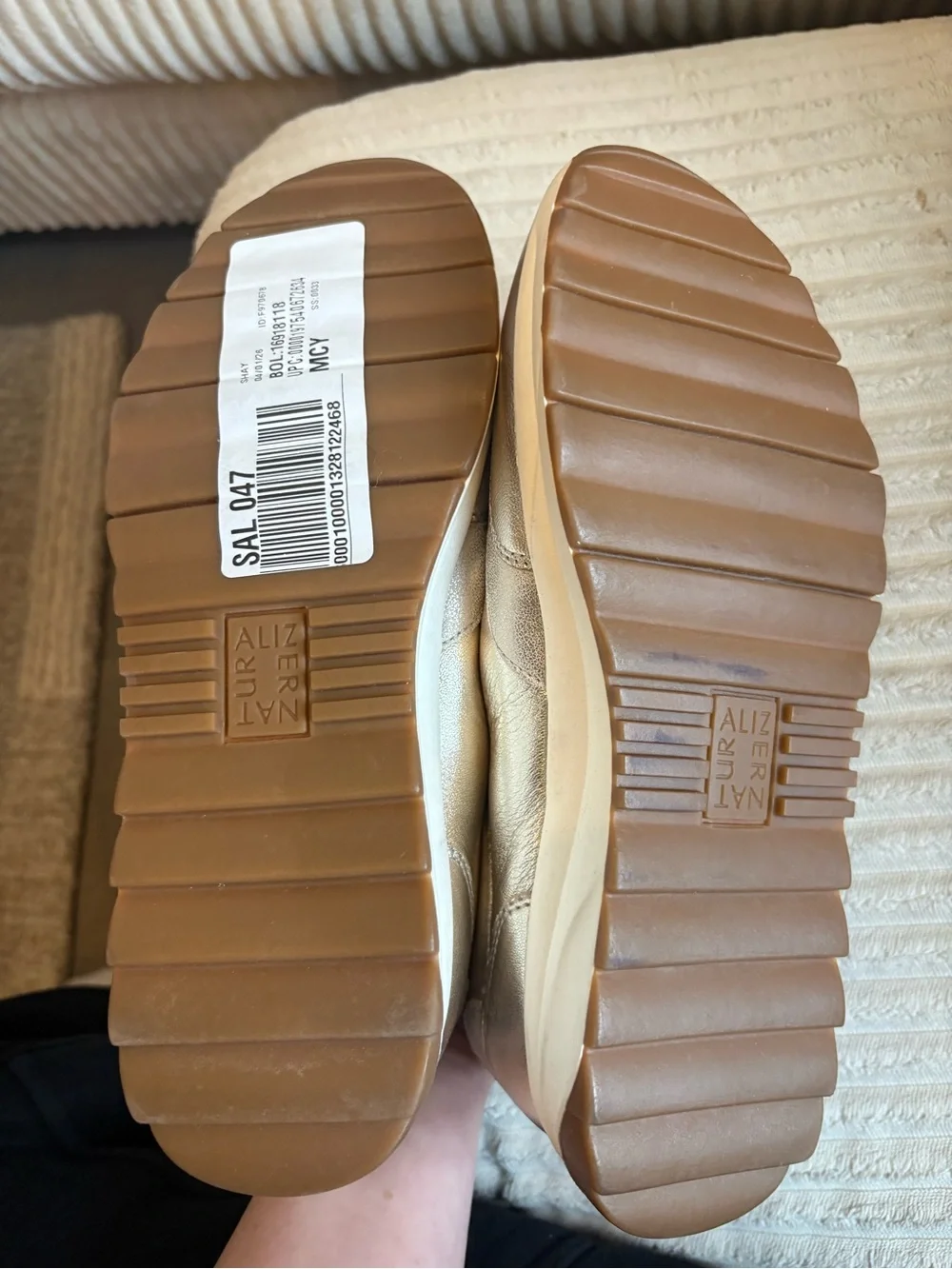 Metallic Gold Women's Casual Sneakers - Macy’s 8.5